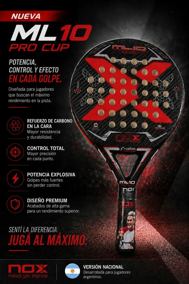ML10 PRO CUP RED CON CARA RUGOSA