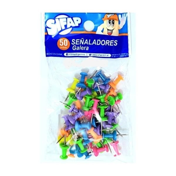Chinches Galera SIFAP " PASTEL MULTICOLOR " x 50 unidades