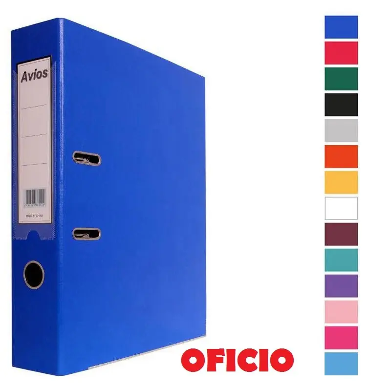 Biblioratos Avios Forrado " Oficio " PVC de Colores Lomo Ancho