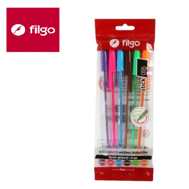 Lapiceras de color Filgo x 6