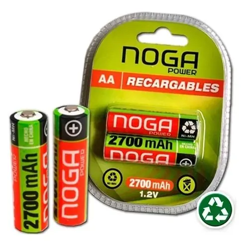 Pilas Recargables NOGA " AA " 2700 Mah (Blister x 2)