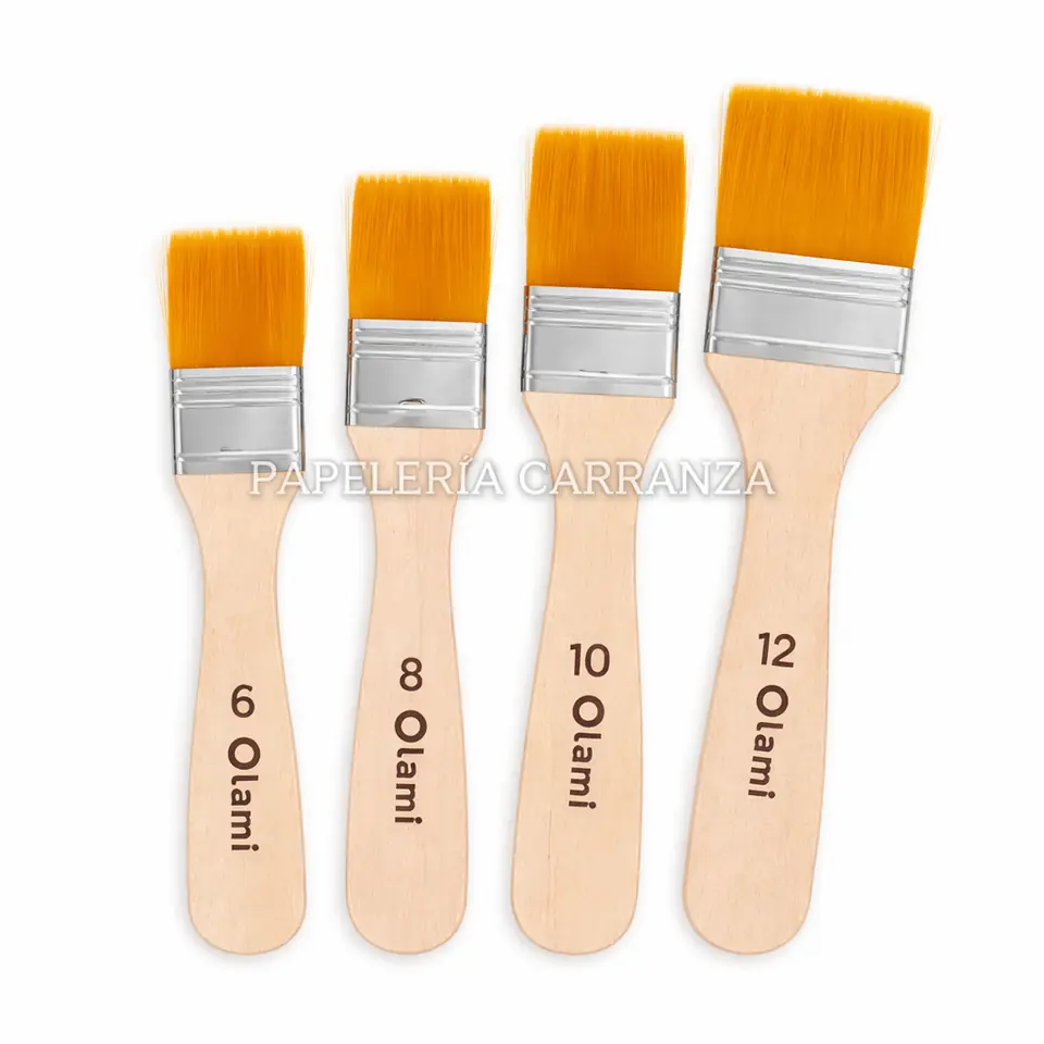 PINCELETA MANGO DE MADERA - NUMERO 10 - x Unidad PELO SINTETICO ARTISTICA