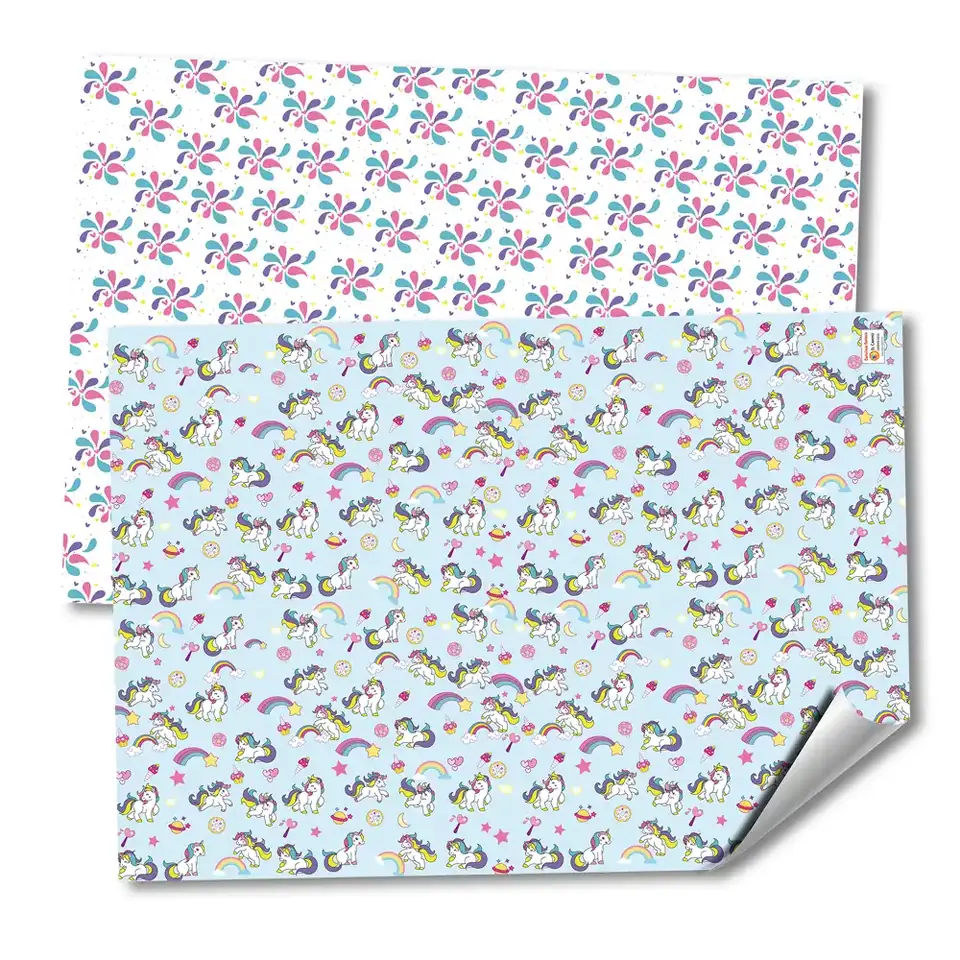 CARTULINA CON DISEÑOS "UNICORNIOS" FANTASIA