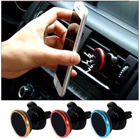 SOPORTES PARA CELULAR " CON IMAN PARA REJILLA DE VENTILACION " IMANTADO C/ ADHESIVO AIRE - PARA VEHICULOS -
