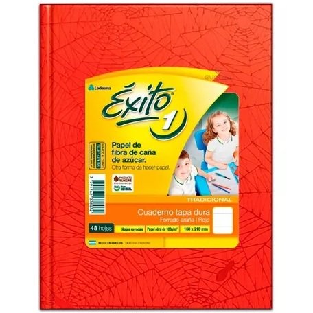 Cuaderno Tapa Dura Forrado Araña // EXITO 50 HOJAS