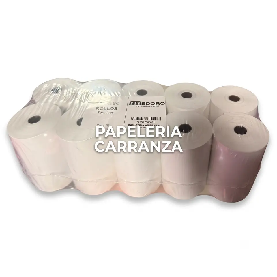 Rollos Térmico 80 x 60 (x PAQUETE 10 UNIDADES)