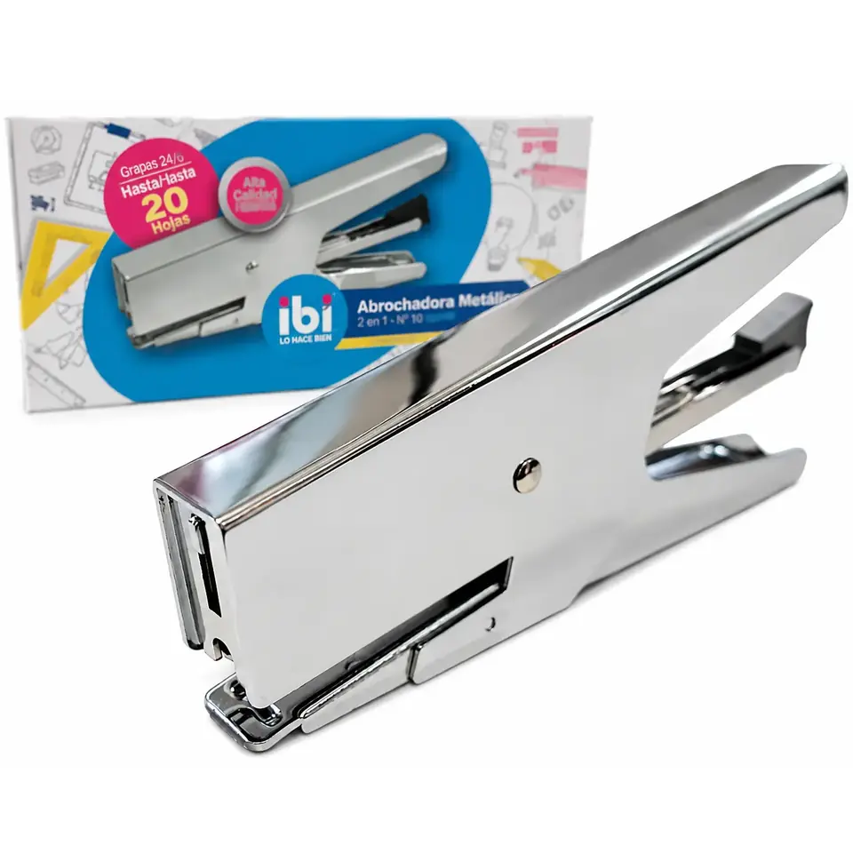 Abrochadora IBI CRAFT METAL Tipo Pinza Numero 10/50 Grande (20 hojas)