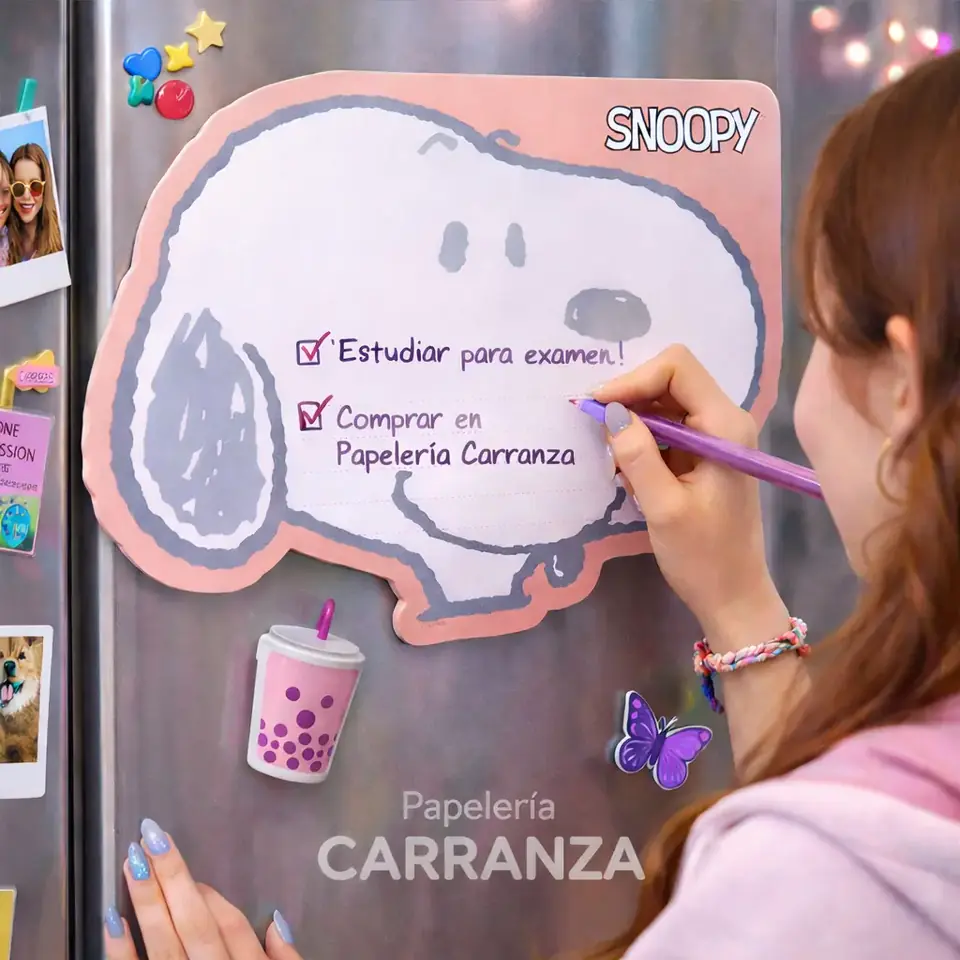 Notepad Planner "Snoopy" Con Iman (Tipo Anotador)