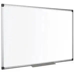 Pizarra Blanca - MAGNETICA - 45x60 + Soporte para colgar + Soporte para B0rrador y Marcad0r (Marco Aluminio)
