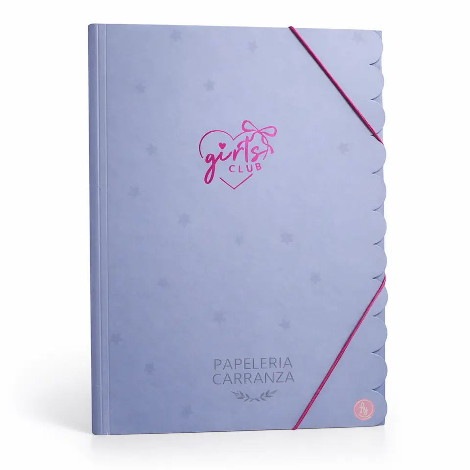 CARPETA 3 SOLAPAS RY * GIRLS VIOLETA PASTEL * C/ ELASTICO TAMAÑO OFICIO