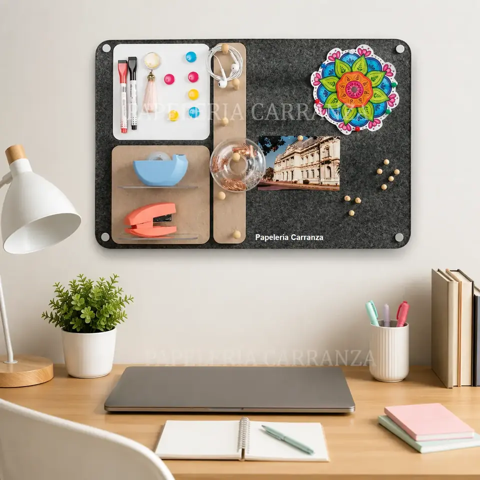 Organizador de Escritorio para Pared - Olami 40x60 - Con Accesorios