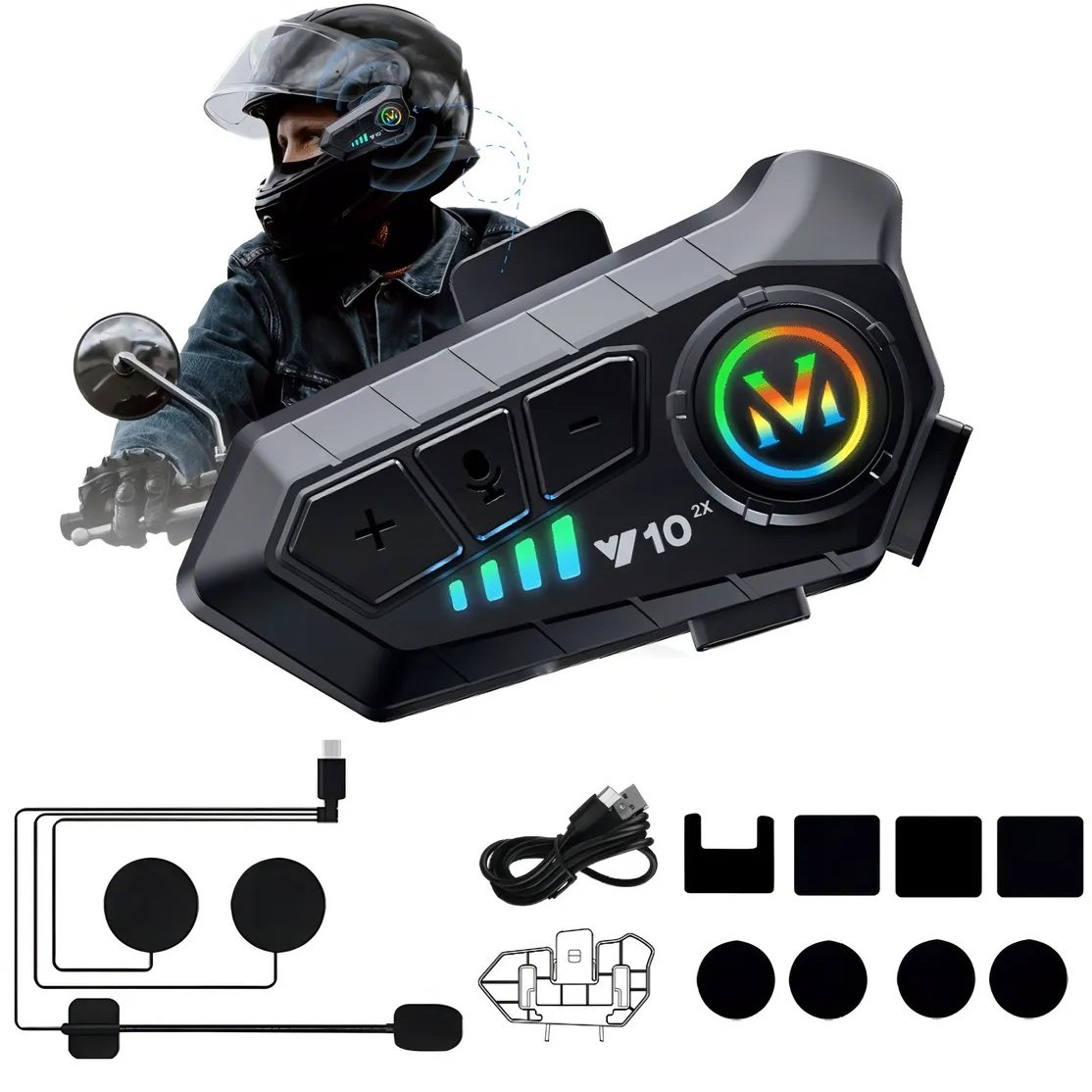 Auriculares para Casco de Moto - S10 JEUBE - IP65 (Resistente al agua y polvo)
