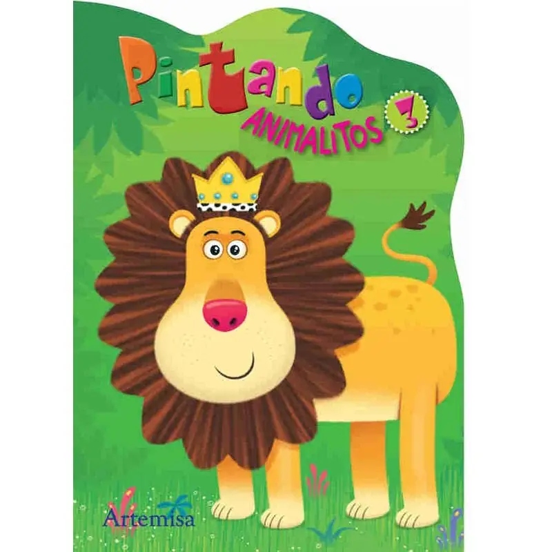 LIBRITOS PARA COLOREAR * LEON - Pintando Animalitos * 24X17 - ARTEMISA -