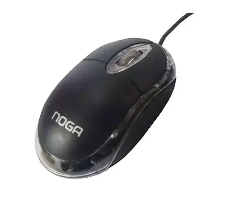 Mouse Luminoso Noga * Negro * (Con Cable USB)