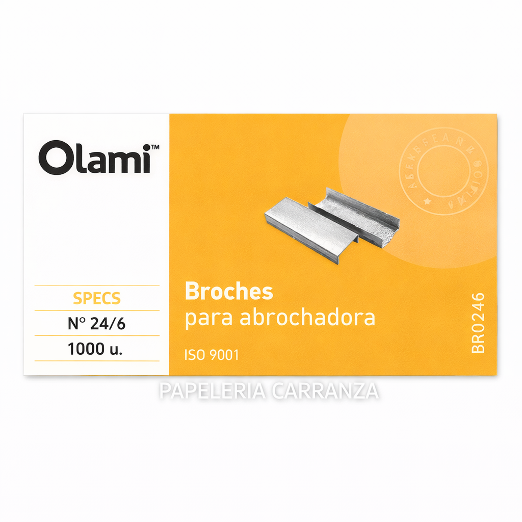 BROCHES PARA ABROCHADORA " OLAMI (ECONOMICO) " 24/6