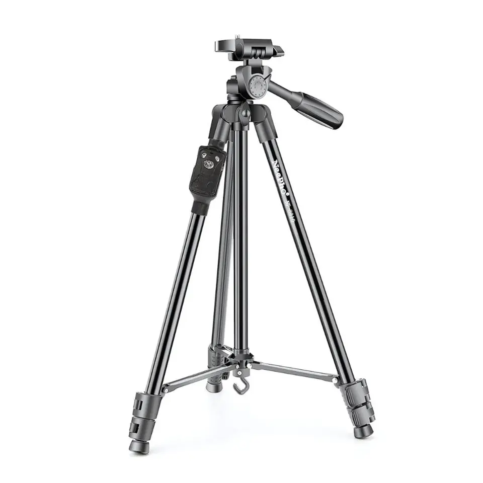 Tripode NEEPHO * 1.5 Metros Altura * REFORZADO Plegable (C/ Control Remoto y Funda) con Cabezal Movil