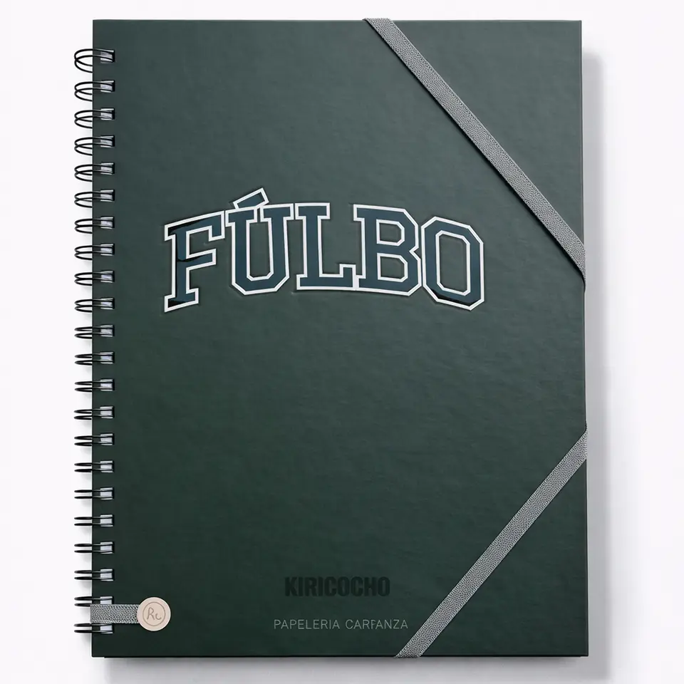 CUADERNOS UNIVERSITARIO C/ ESPIRAL 28 X 20 RAYADO ” FULBO VERDE ” A4 RY DESIGN