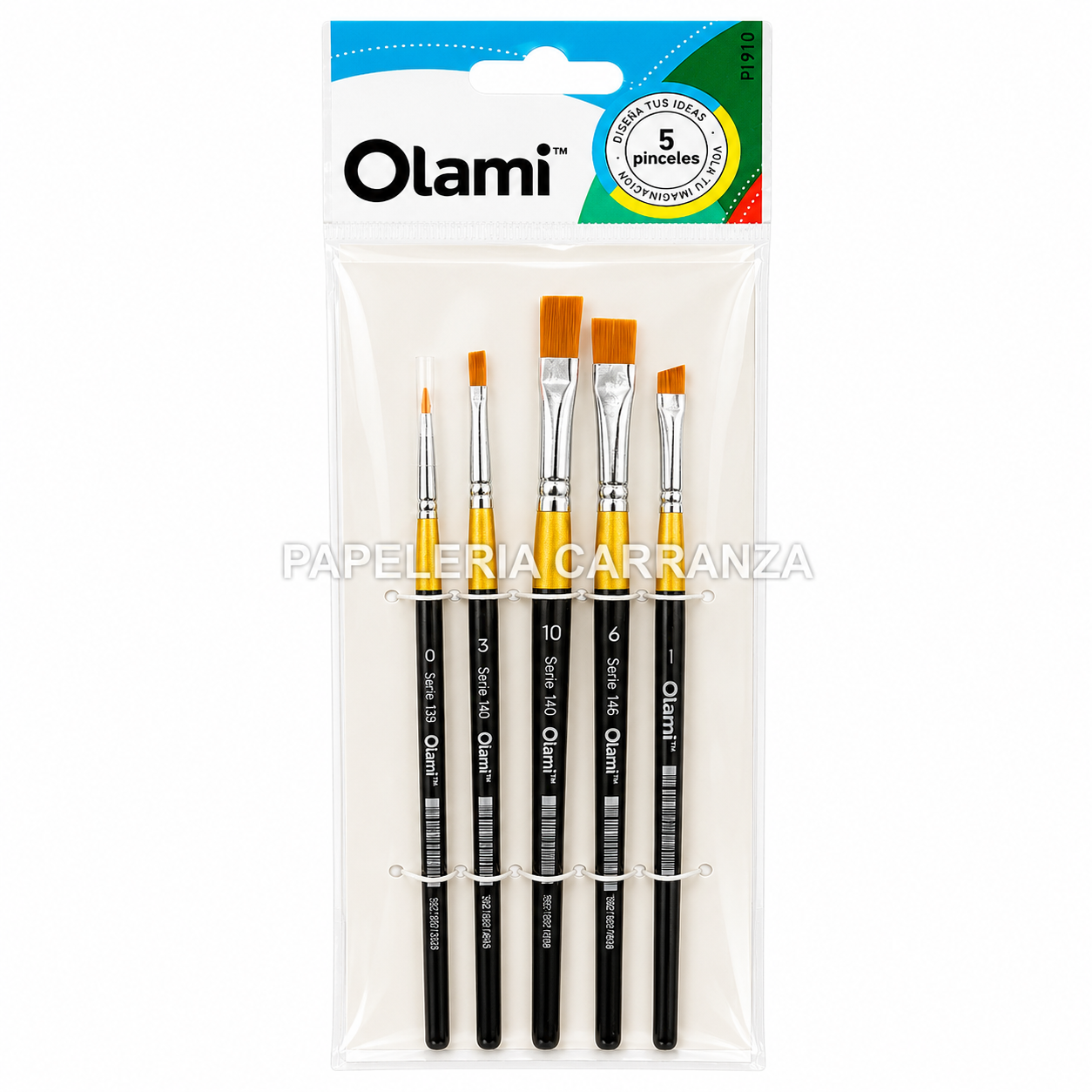 PINCELES ARTISTICA - PI910 - X 5 OLAMI