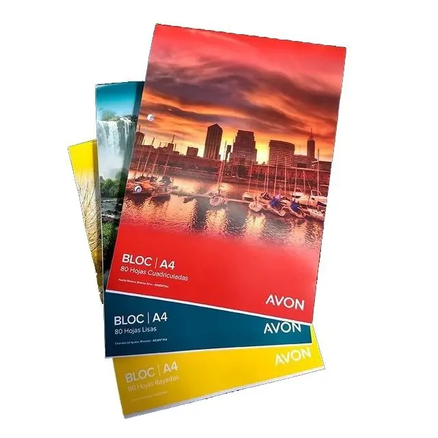 Block Avon A4 // RAYADO // 80 Hojas (Tamaño Grande)