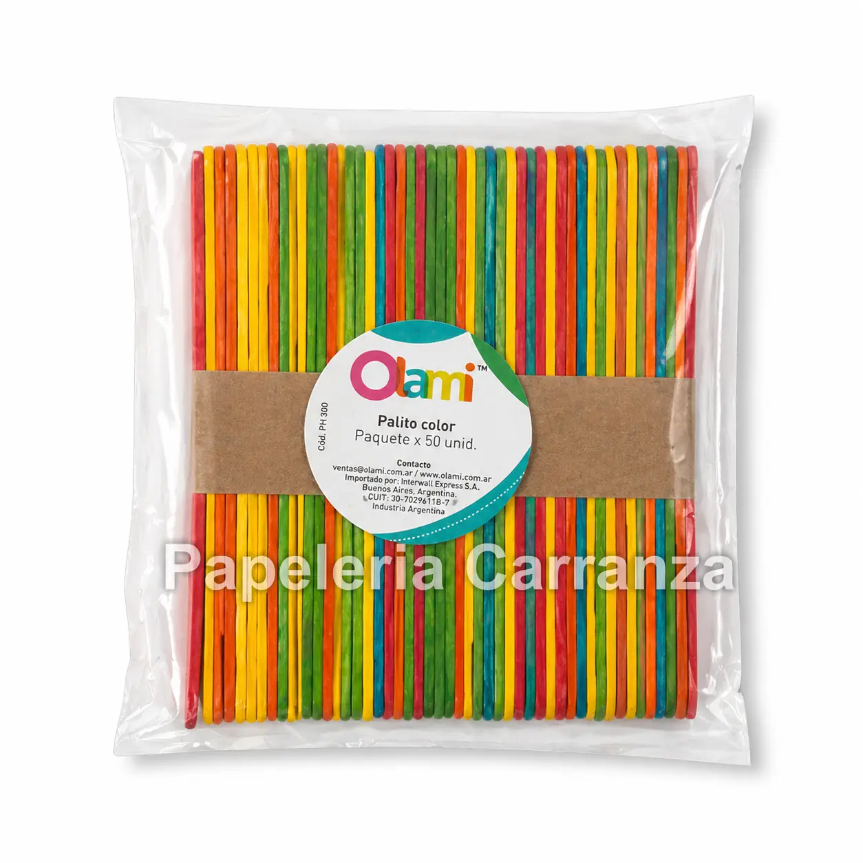 Palitos de Helado OLAMI " COLORES " x 50 unidades