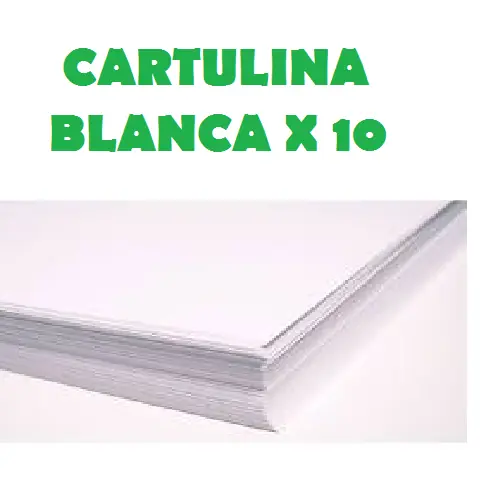 ..||OFERTA EFECTIVO / TRANSFERENCIA|| PROMO CARTULINAS * BLANCAS * x 10 unidades