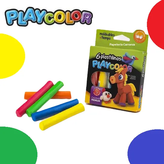 Plastilina Playcolor x 6 Blister