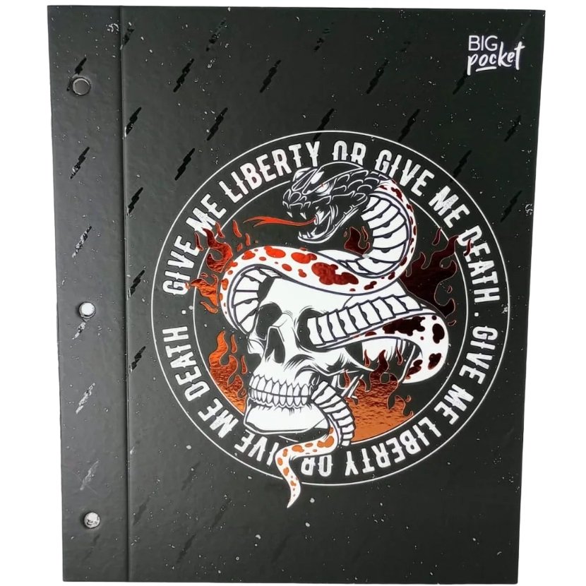 Tapa de Carpeta Escolar N3 " LIBERTY OR DEATH " PPR