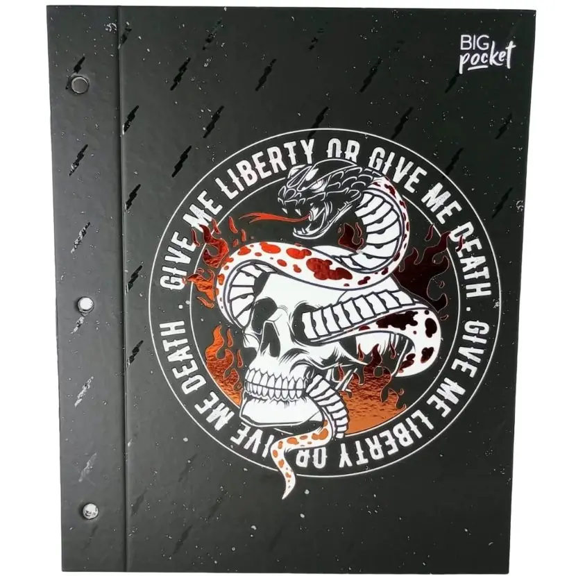Tapa de Carpeta Escolar N3 " LIBERTY OR DEATH " PPR