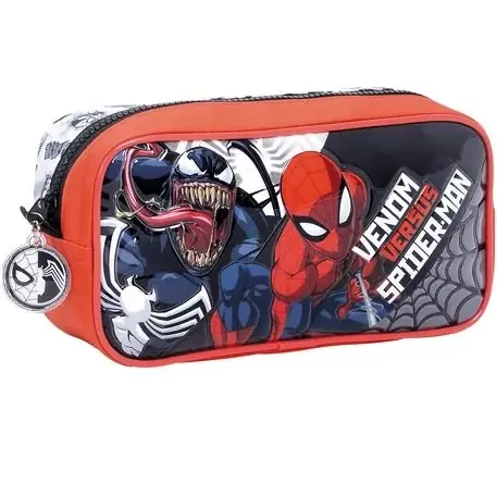 CARTUCHERAS *SPIDERMAN VS VENOM (ROJA) * WABRO GRANDE 1 CIERRE