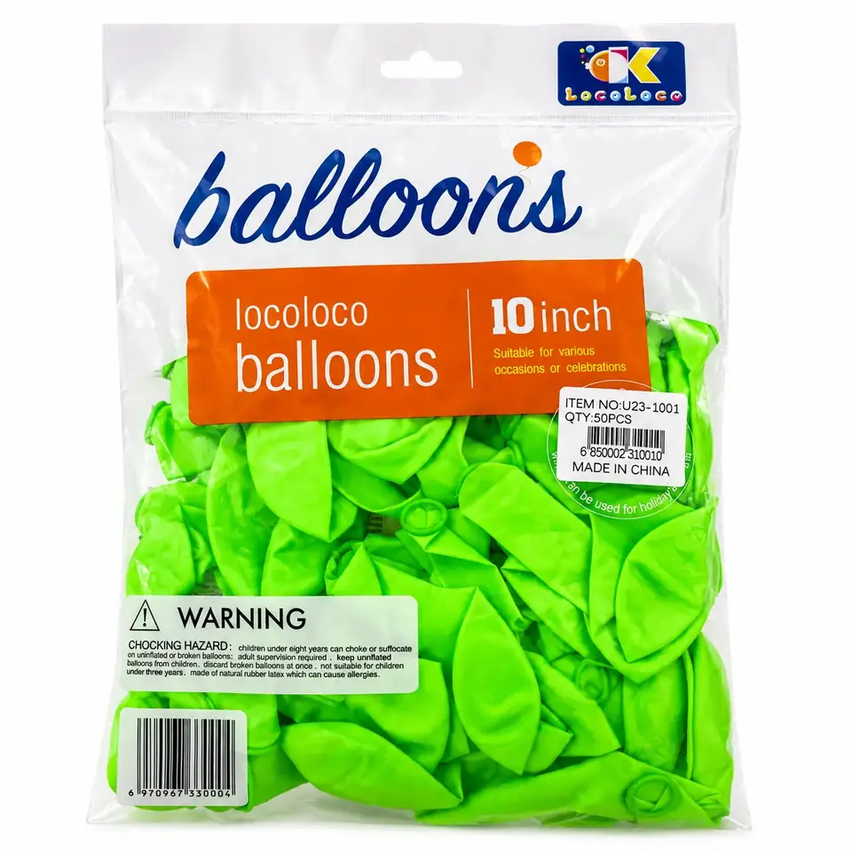 GLOBOS Locoloco - Verde Neón - 10" balloons Flúo
