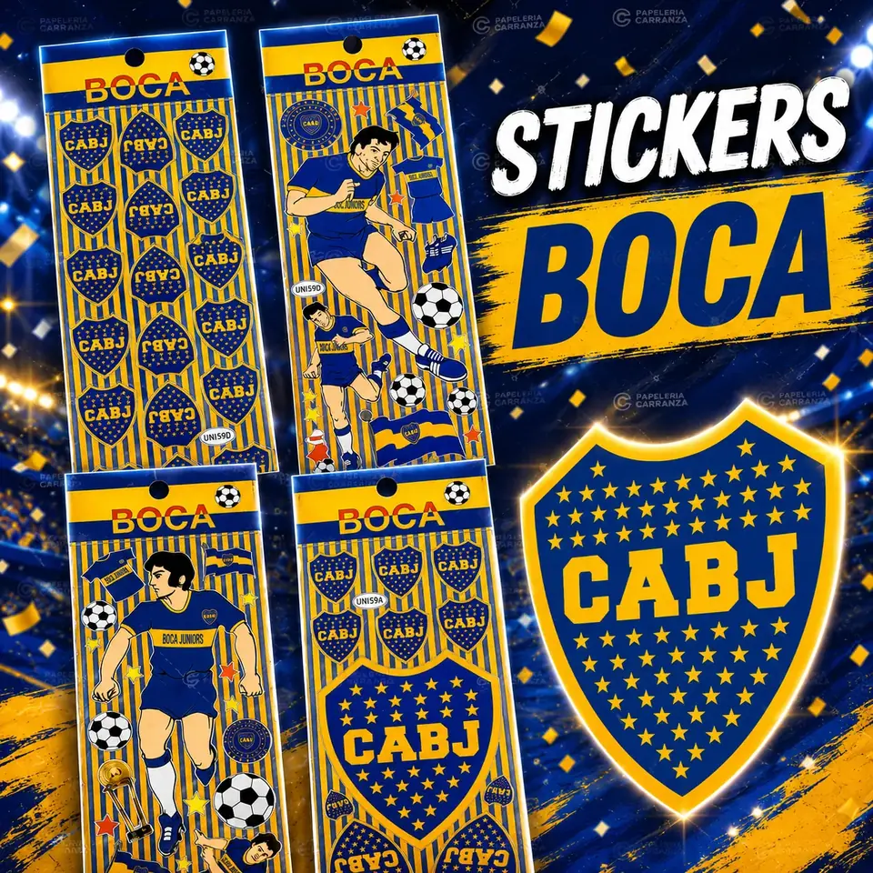 Plancha de Stickers * BOCA JUNIORS *