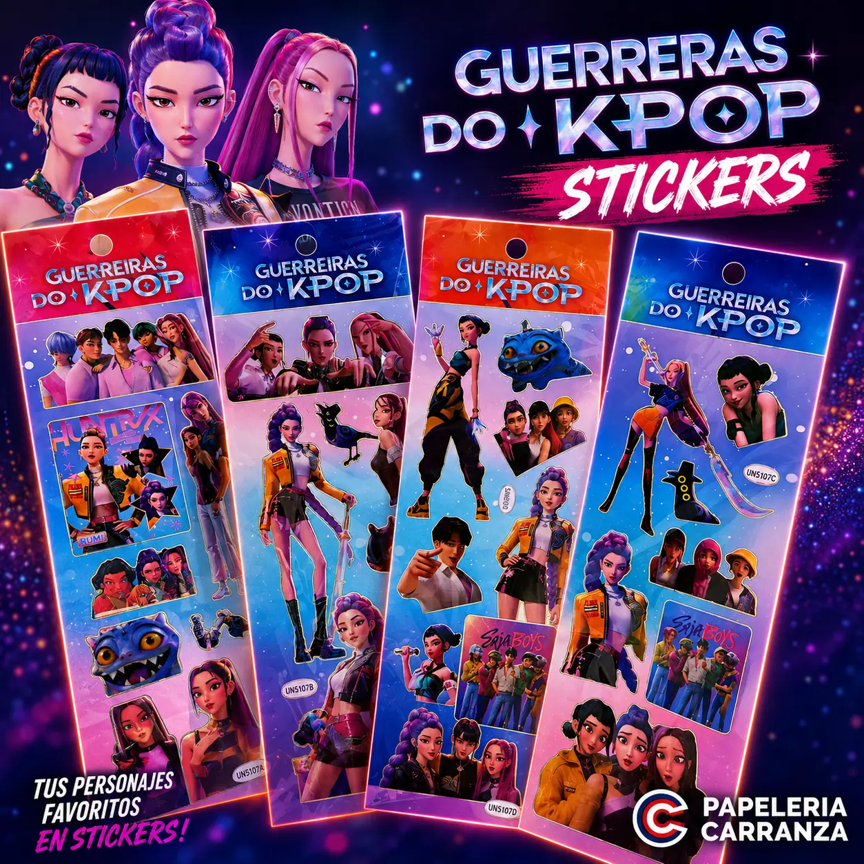 Plancha de Stickers * GUERRERAS KPOP *