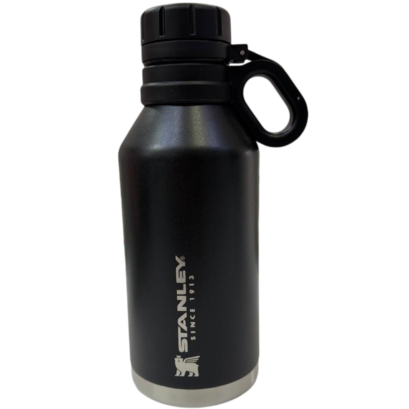 Botellón Viajero Térmico Acero Inoxidable "TRAVEL NEGRO SIMIL STANLEY 1.2 Litros" Doble capa con Manija (Frio / Caliente)