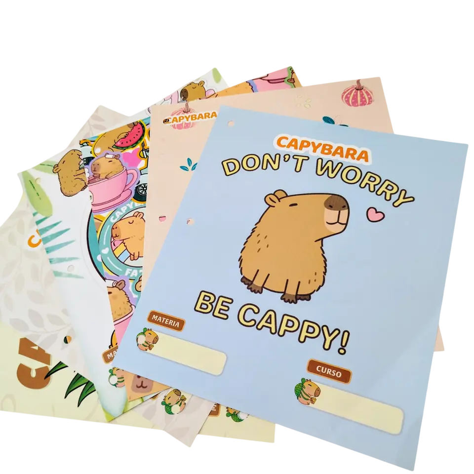 Separadores de Materias "CAPYBARA" Tamaño Escolar (Fantasia)