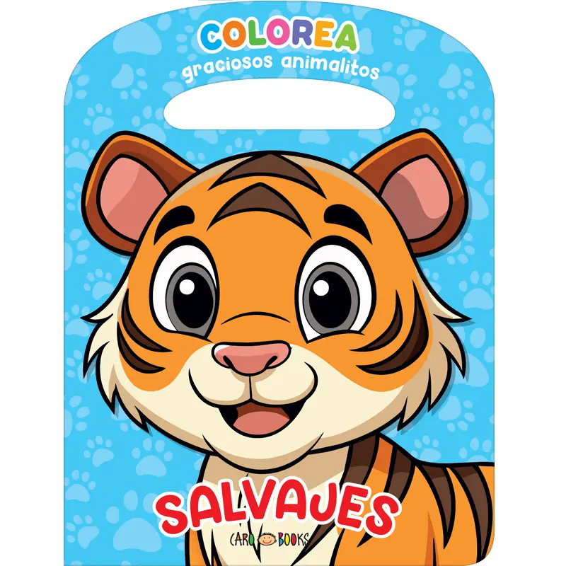 LIBRITOS PARA COLOREAR * SALVAJES *  C/ MANIJITA 16X21 -COLECCION COLOREA GRACIOSOS ANIMALITOS-