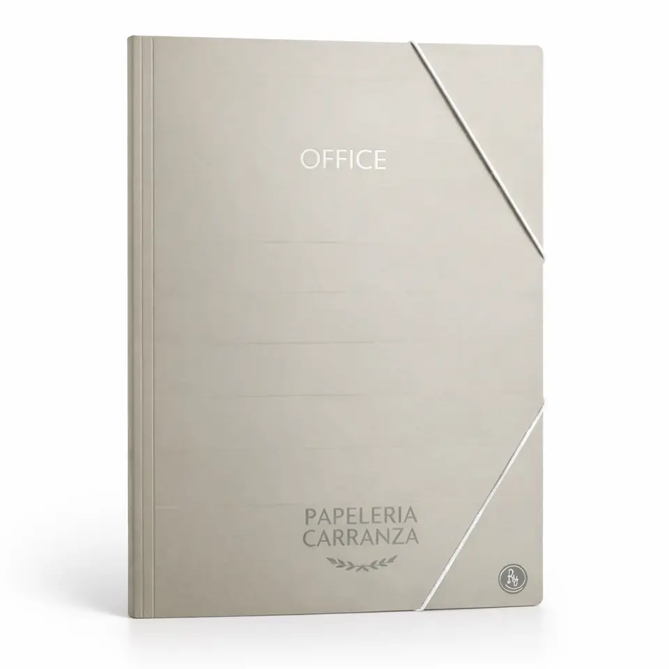 CARPETA 3 SOLAPAS RY * OFFICE GRIS * C/ ELASTICO TAMAÑO OFICIO