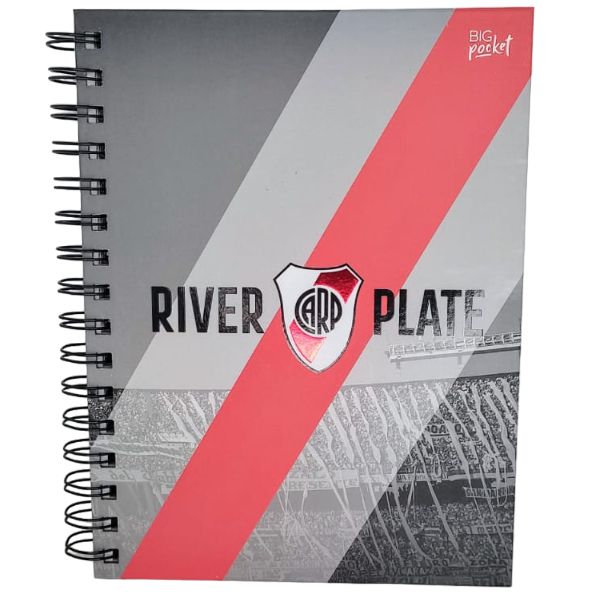 CUADERNOS C/ ESPIRAL 14 X 20 ” RIVER PLATE ” A5 PPR