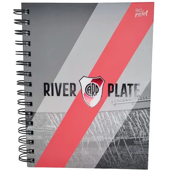 CUADERNOS C/ ESPIRAL 14 X 20 ” RIVER PLATE ” A5 PPR