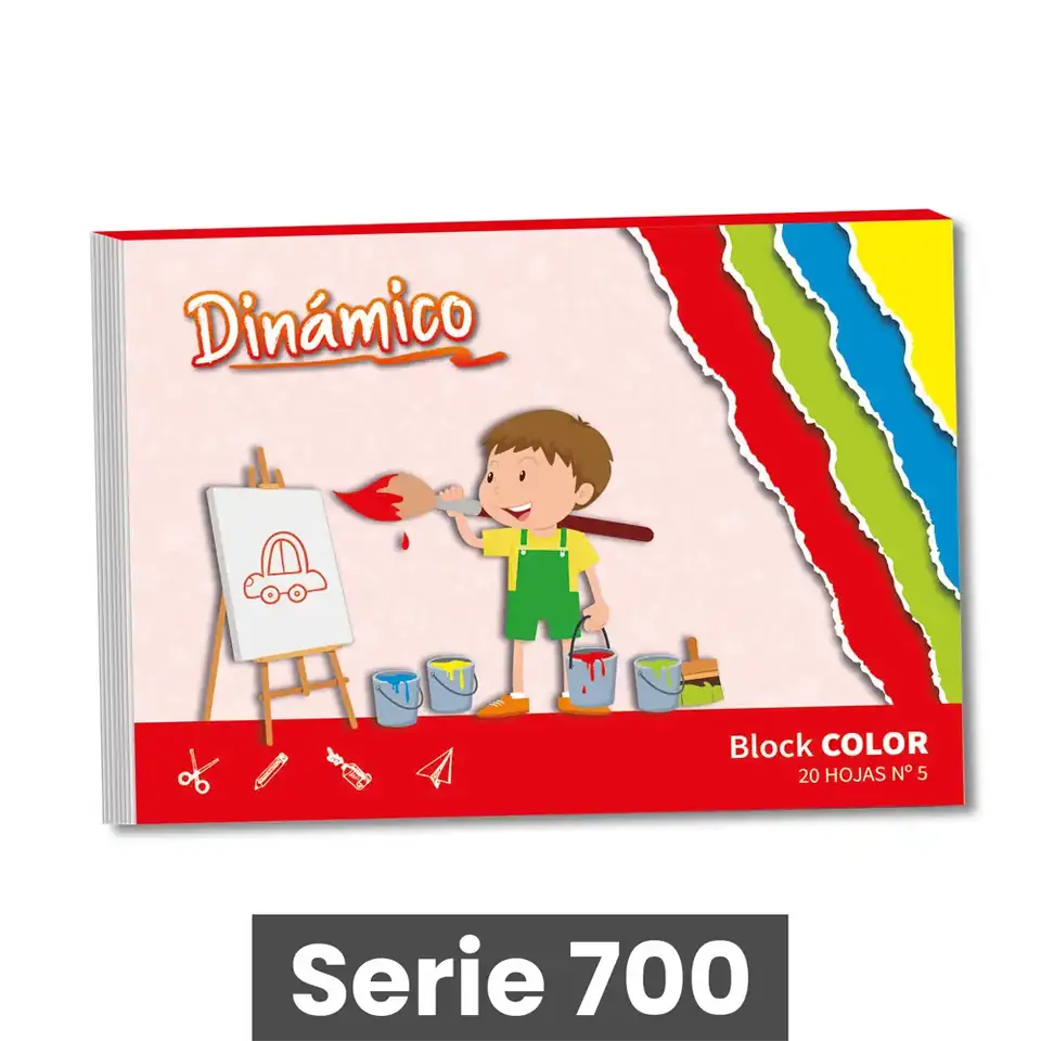 BLOCK DE DIBUJO "EL CAMINO” NUMERO 5 DE COLORES ( 20 / 24 HOJAS)