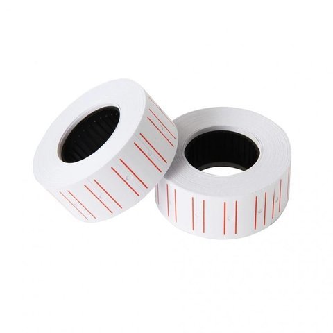 Rollo MOTEX / LIGGO para Maquina Etiquetadora de Precios **Grande** Blanco c/ Rojo