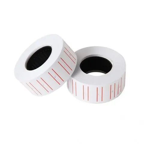 Rollo MOTEX / LIGGO para Maquina Etiquetadora de Precios **Grande** Blanco c/ Rojo