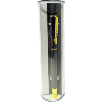 Lapicera Metálica * NEGRA c/ Estuche de Regalo * PREMIUM c/ detalles en Dorado BRW