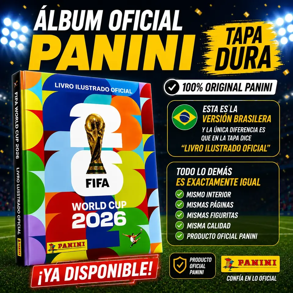 ALBUM OFICIAL PANINI MUNDIAL 2026 FIFA PANINI / / - TAPA DURA - / /  ORIGINAL (LEER DESCRIPCION)