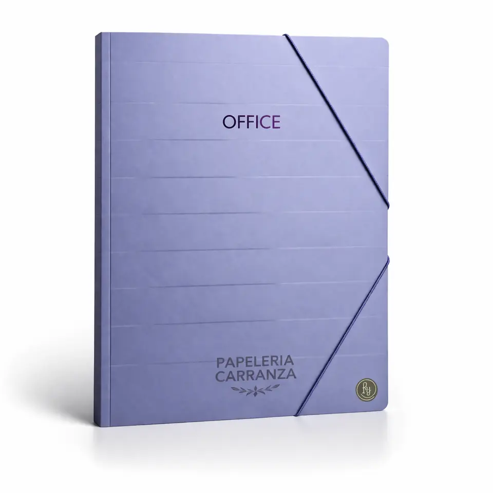 CARPETA 3 SOLAPAS RY * OFFICE LILA * C/ ELASTICO TAMAÑO OFICIO