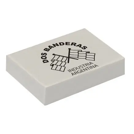 Goma de Borrar Dos Banderas P/ Lapiz