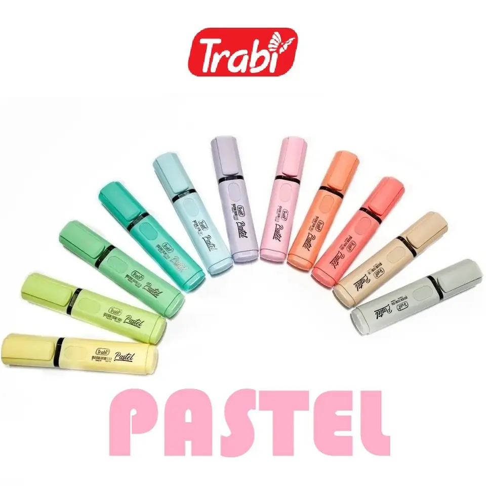 Resaltadores Chatos Trabi Pastel (Suelto)
