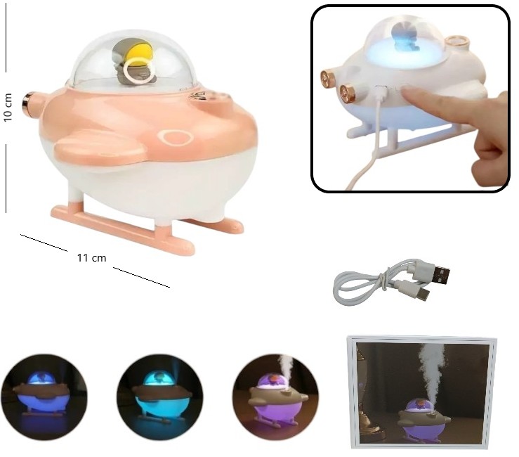 Humidificador * Astronauta (Todo Blanco) * C/ Luz Led Aroma