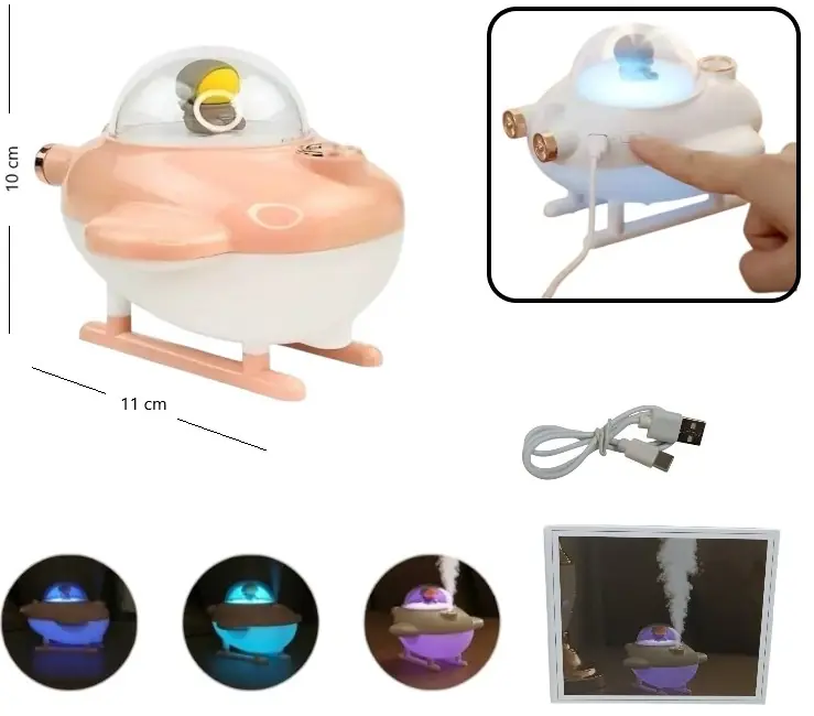 Humidificador * Astronauta (Todo Blanco) * C/ Luz Led Aroma