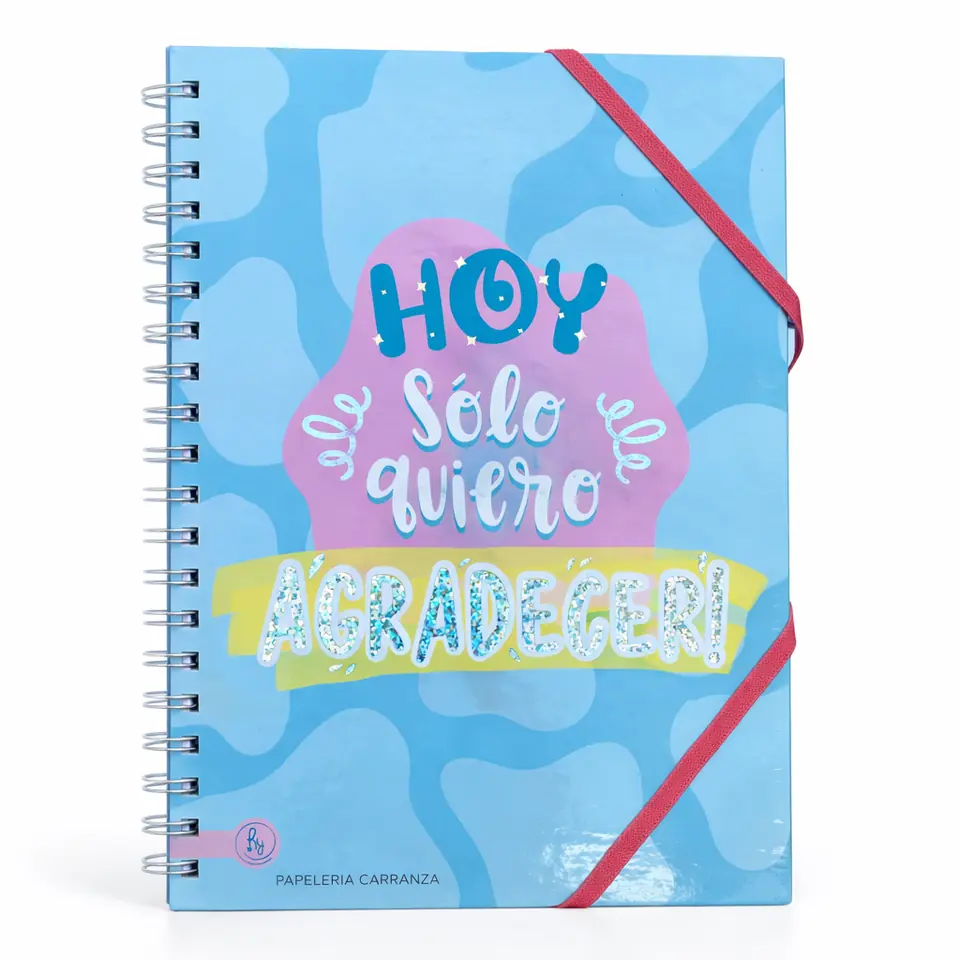 CUADERNOS UNIVERSITARIO C/ ESPIRAL 28 X 20 RAYADO ” AGRADECER ” A4 RY DESIGN