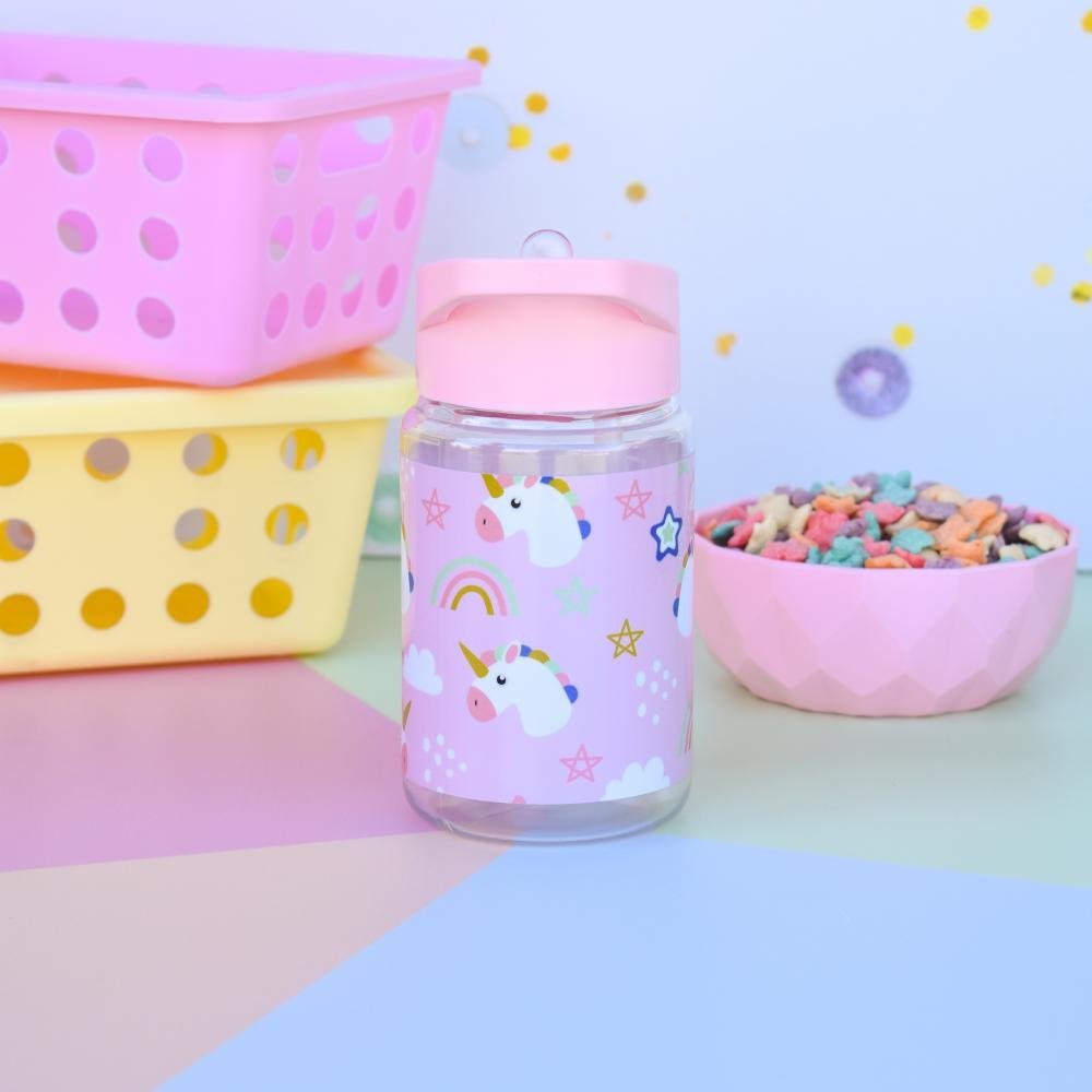 BOTELLA INFANTIL * UNICORNIOS * CON PICO